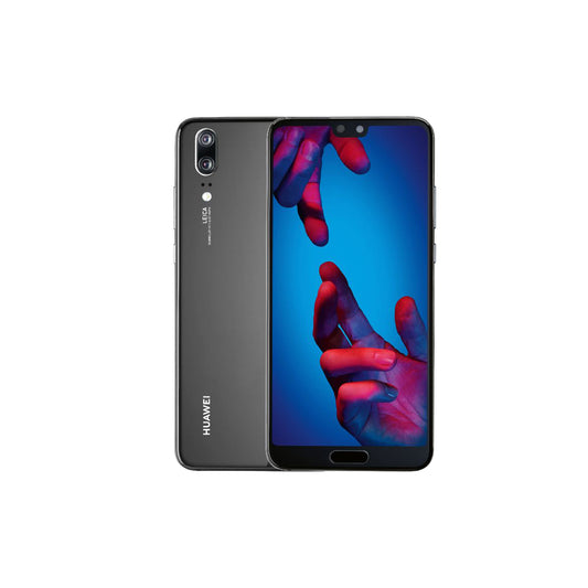 Huawei P20 Midnight Black Vorderseite und Rückseite