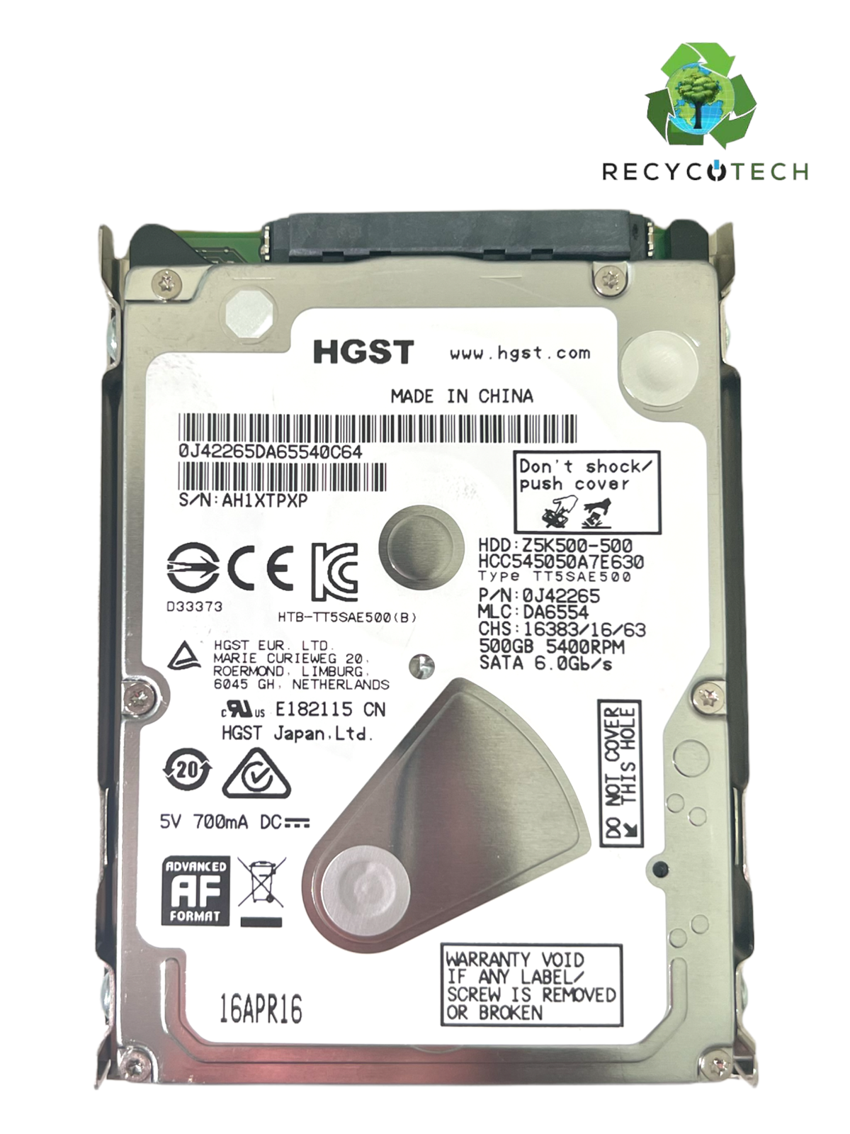 HGST Festplatte SATA Vorderseite