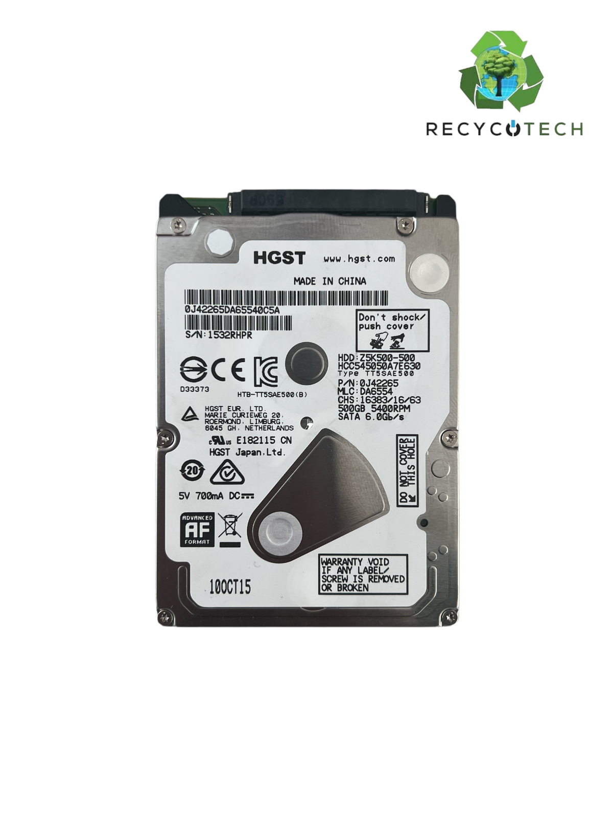 HGST Festplatte SATA Vorderseite